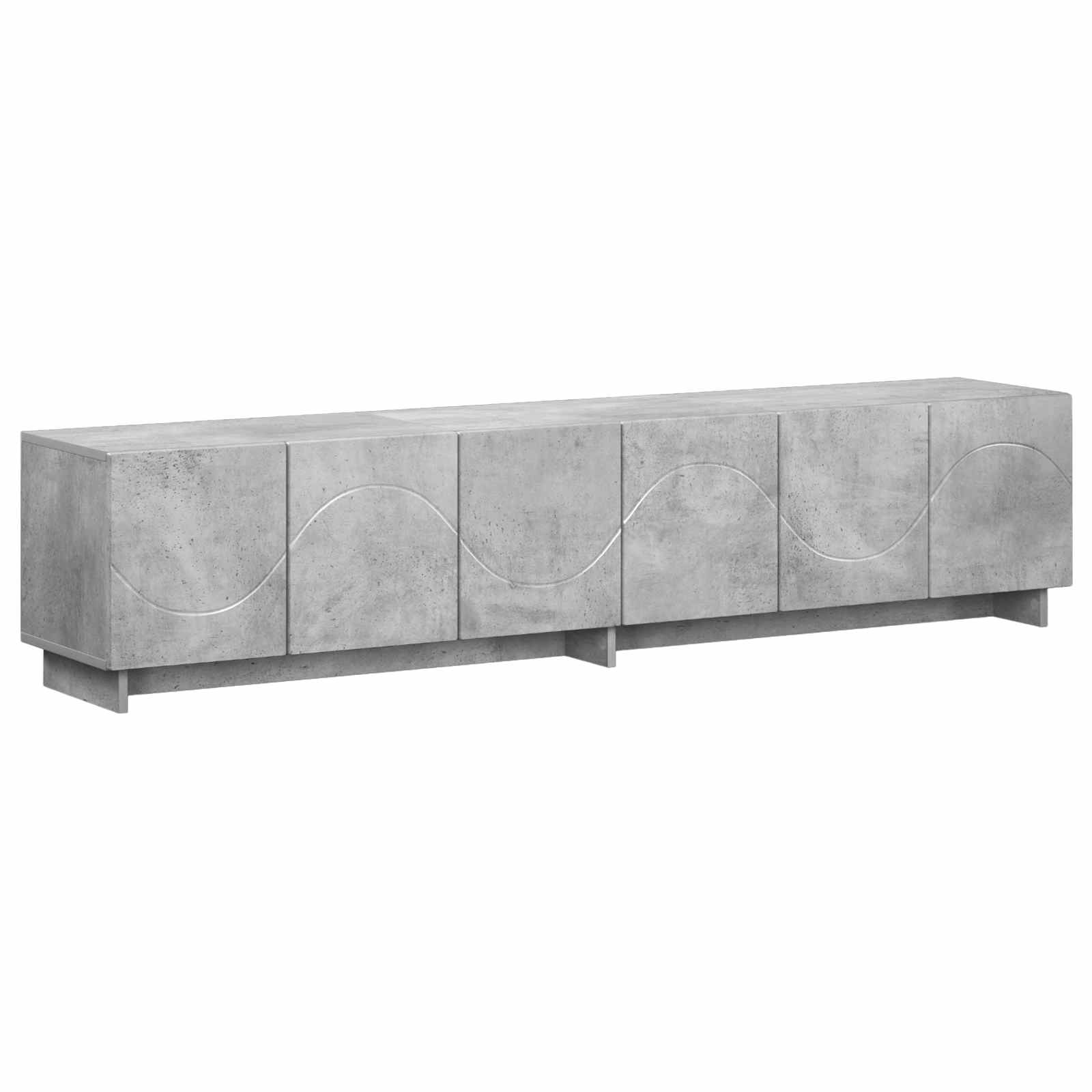 ТВ стойка 179.5 x 34.5 x 40 cm Бетонно сиво Инженерна дървесина — изображение 2