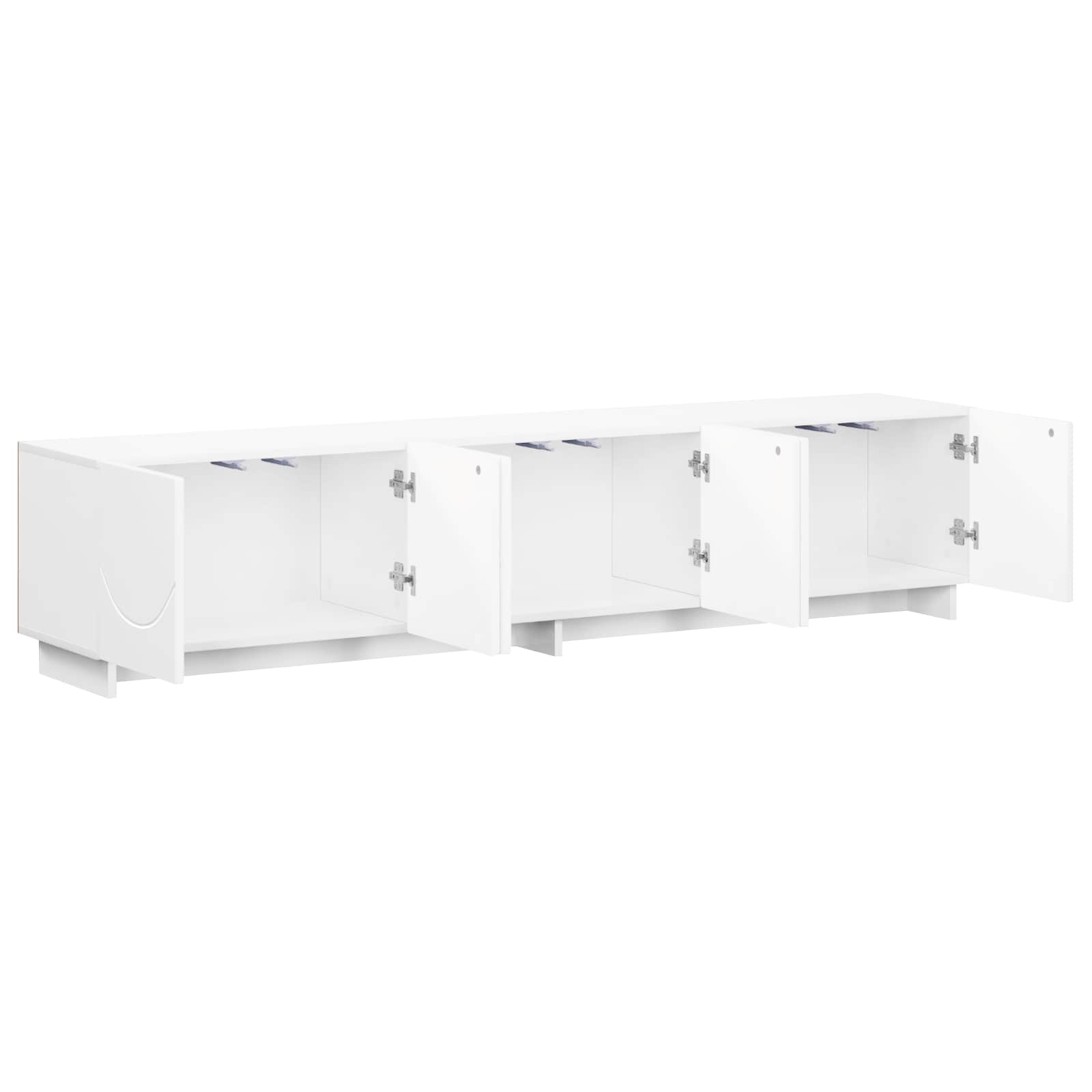 ТВ стойка 179.5 x 34.5 x 40 cm Бял гланц Инженерна дървесина — изображение 3