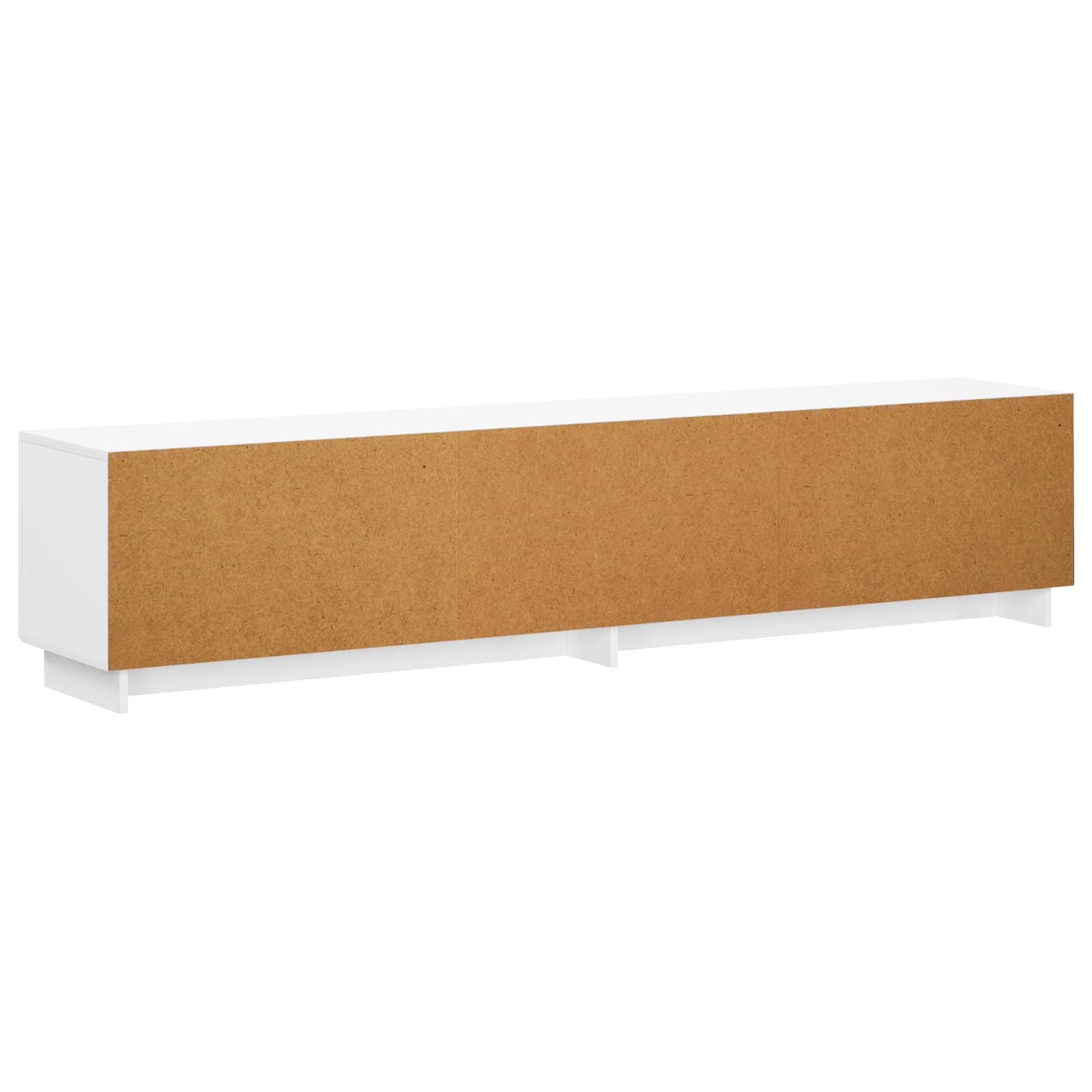 ТВ стойка 179.5 x 34.5 x 40 cm Бял гланц Инженерна дървесина — изображение 4