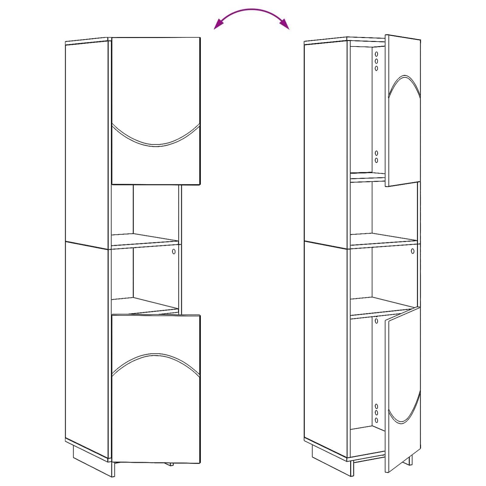Kopalniška omarica Siva Sonoma 36,5 x 38 x 180 cm