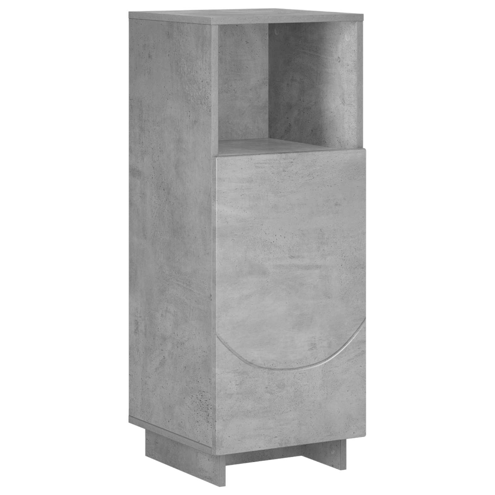 Шкаф за баня Бетонно сиво 36.5 x 38 x 95 см Инженерна дървесина — изображение 2