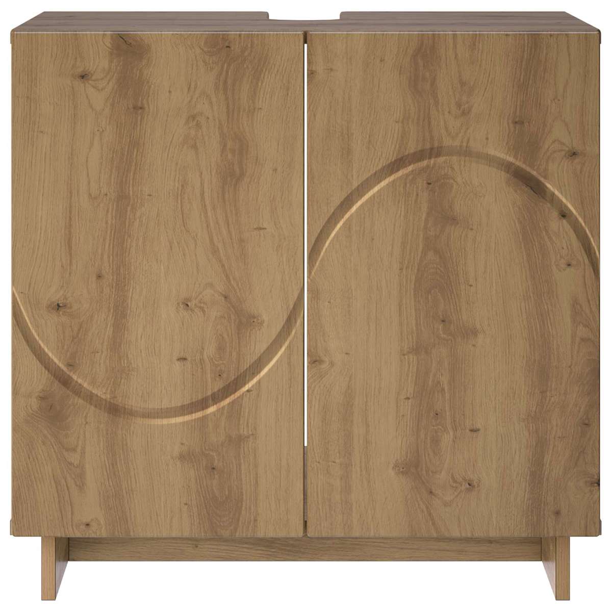 Badeværelsesskab 60 x 41 x 58 cm Konstrueret træ - Billede 4