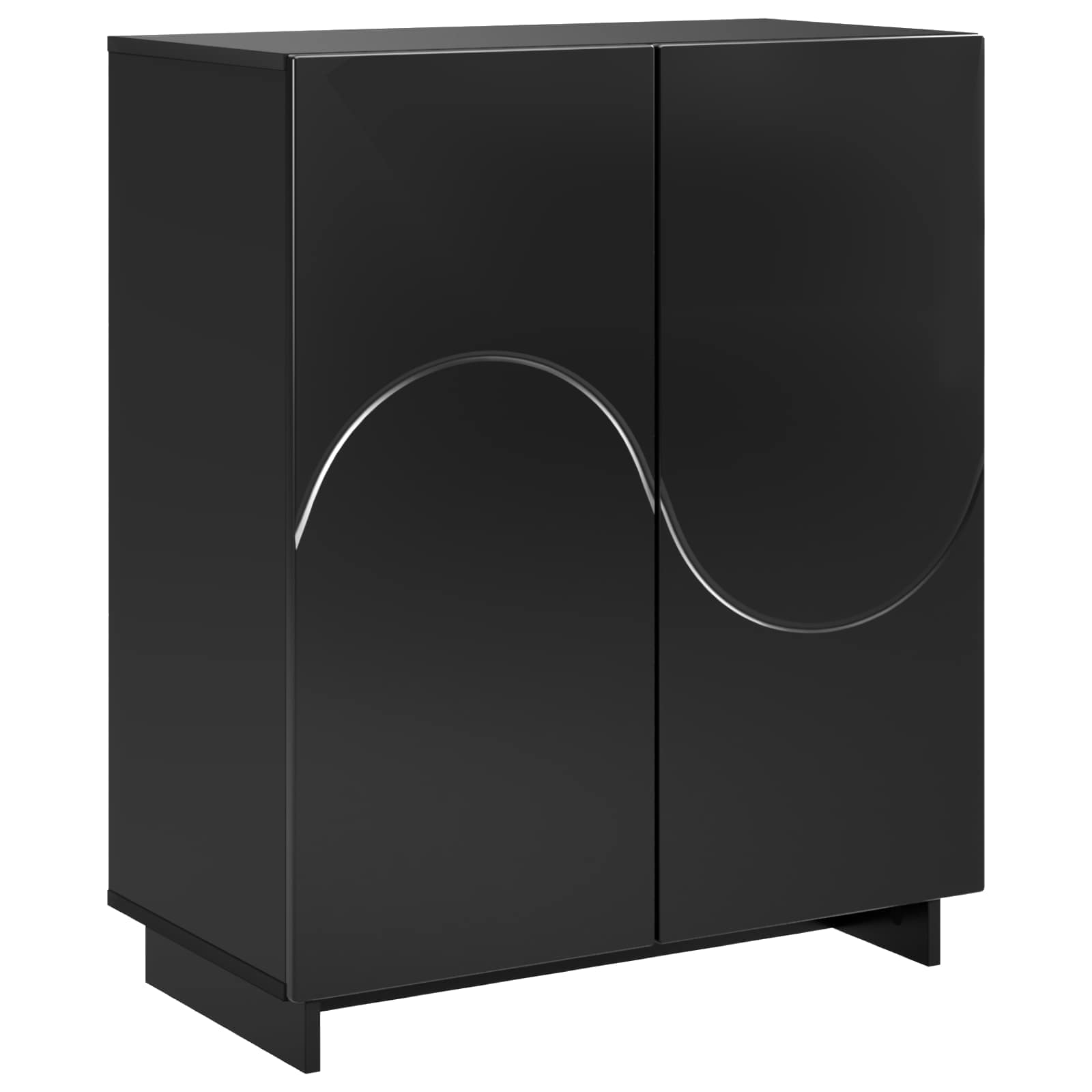 Schoenenkast 73 x 38 x 87,5 cm Bewerkt hout Zwart image 2