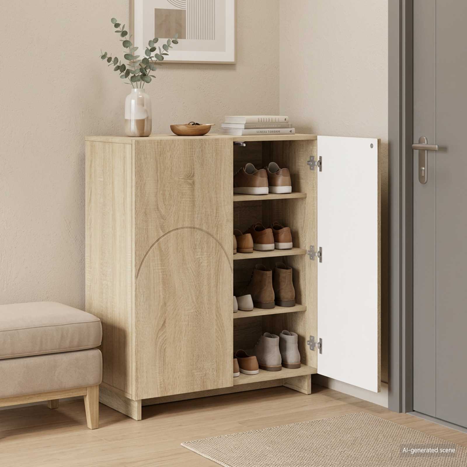 Schoenenkast 73 x 38 x 87,5 cm Bewerkt hout Sonoma Eiken image 1