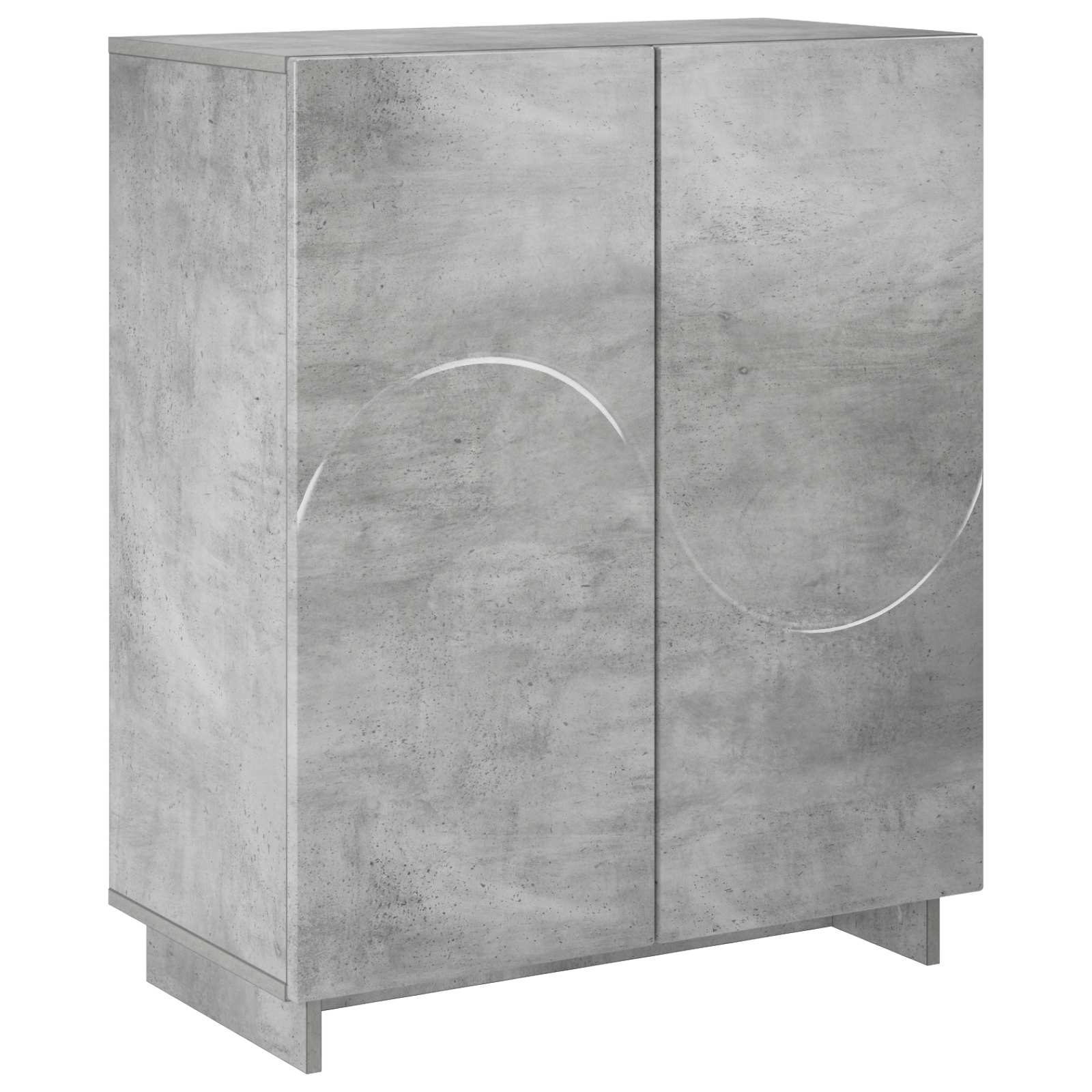 Schoenenkast 73 x 38 x 87,5 cm Bewerkt hout Betongrijs image 2