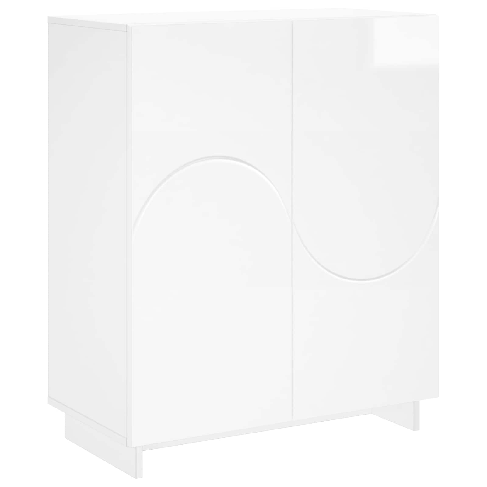 Schoenenkast 73 x 38 x 87,5 cm Bewerkt hout Hoogglans Wit image 2