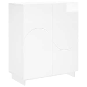 vidaXL Jalatsikapp 73 x 38 x 87,5 cm Tehispuit K&otilde;rgl&auml;ikega valge
