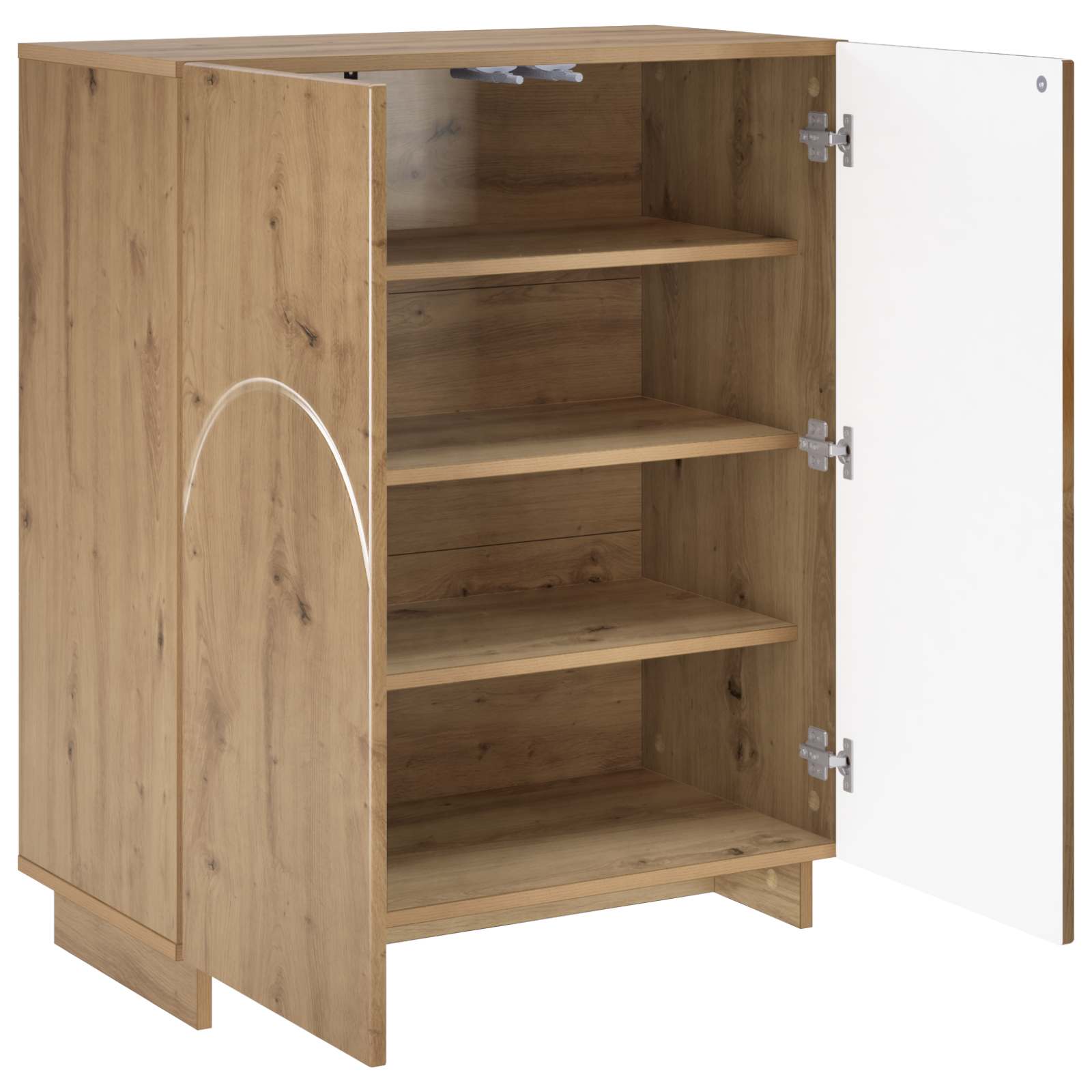 Schoenenkast 73 x 38 x 87,5 cm Bewerkt hout Artisanaal eiken image 3