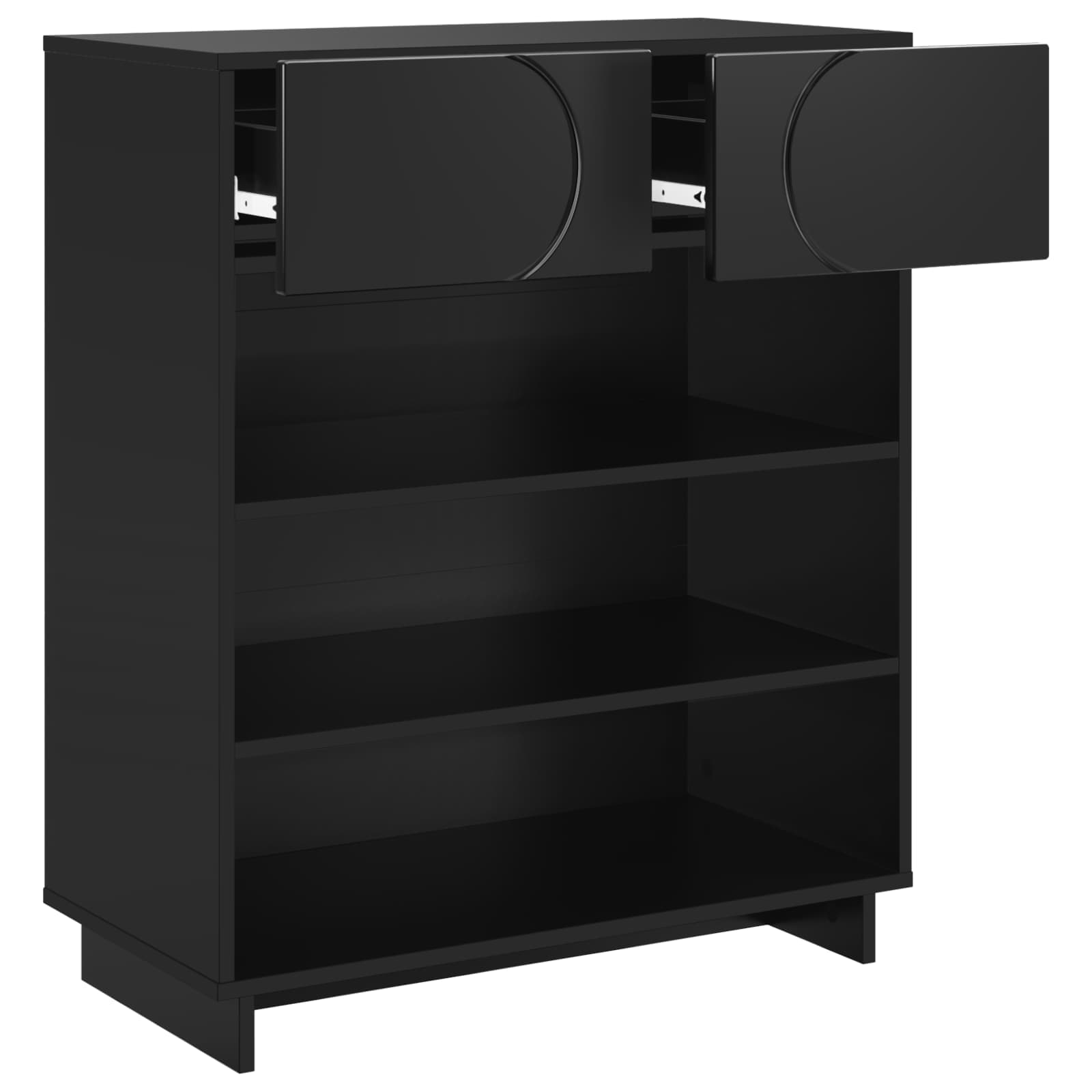 Schoenenkast 73 x 38 x 87,5 cm Bewerkt hout Zwart image 3