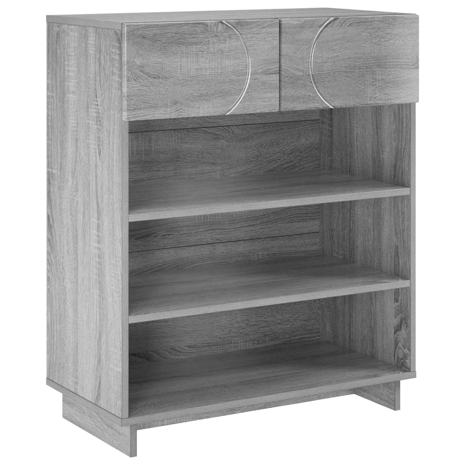 Schoenenkast 73 x 38 x 87,5 cm Bewerkt hout Grijs Sonoma image 2