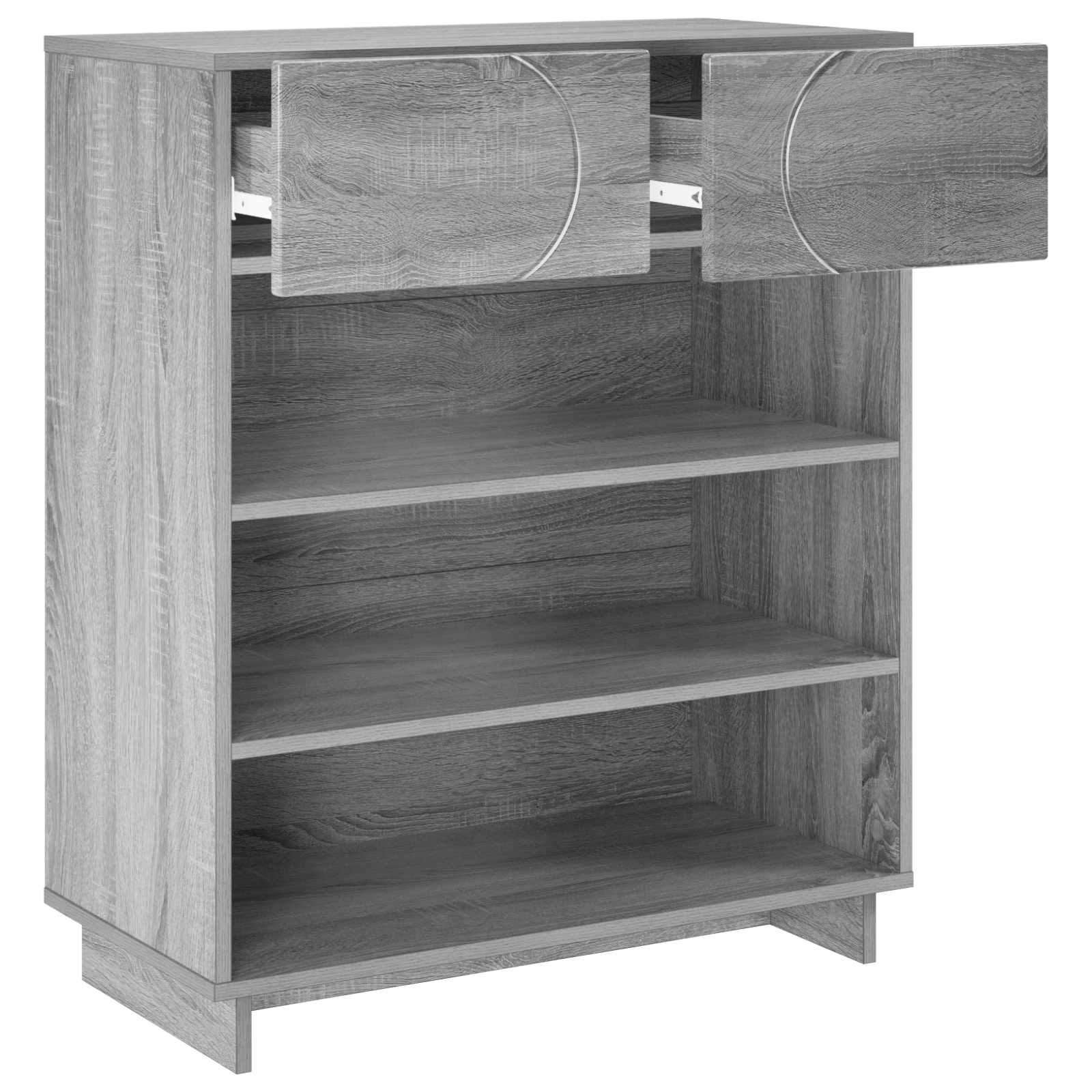 Schoenenkast 73 x 38 x 87,5 cm Bewerkt hout Grijs Sonoma image 3