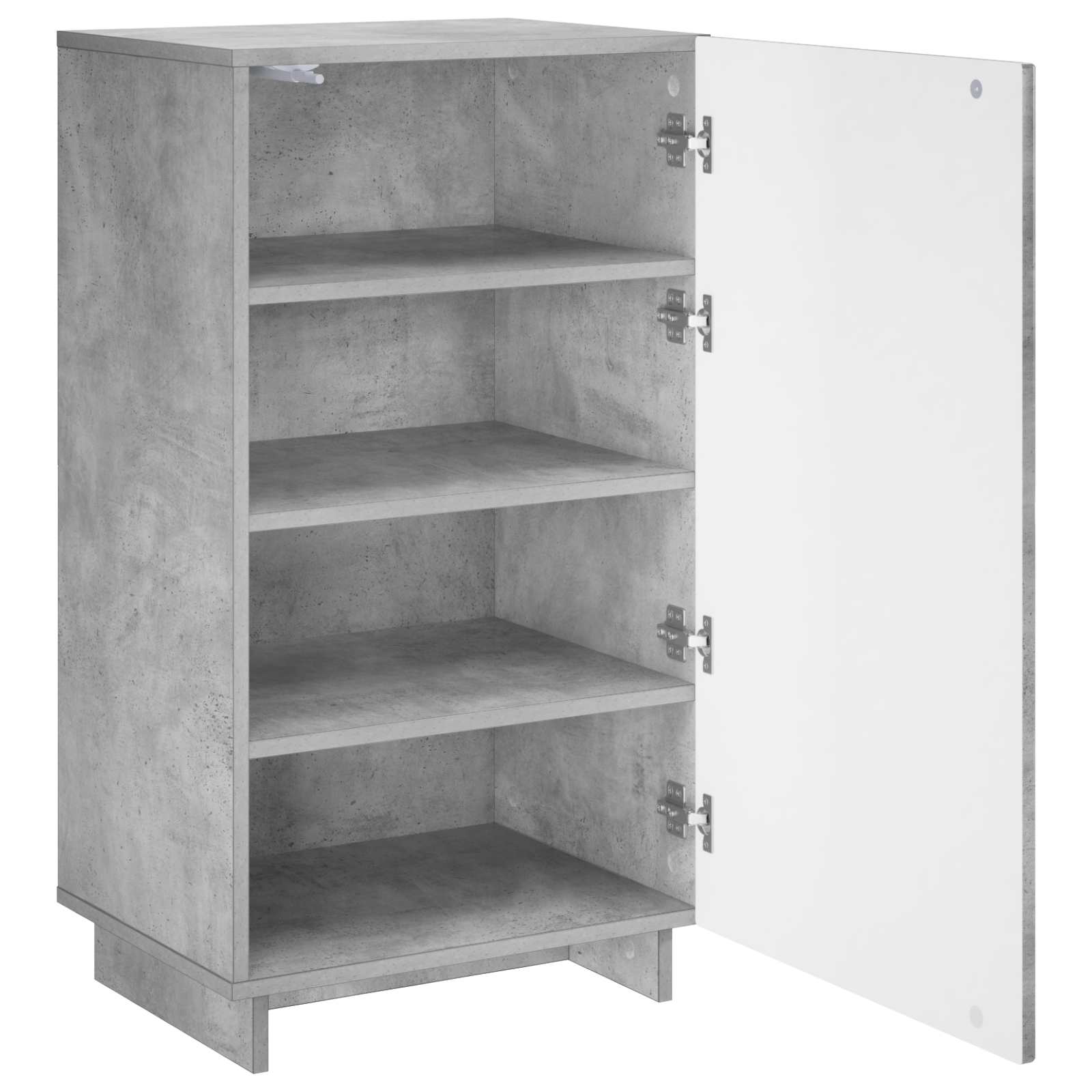 Schoenenkast 48 x 38 x 87,5 cm Bewerkt hout Betongrijs image 3