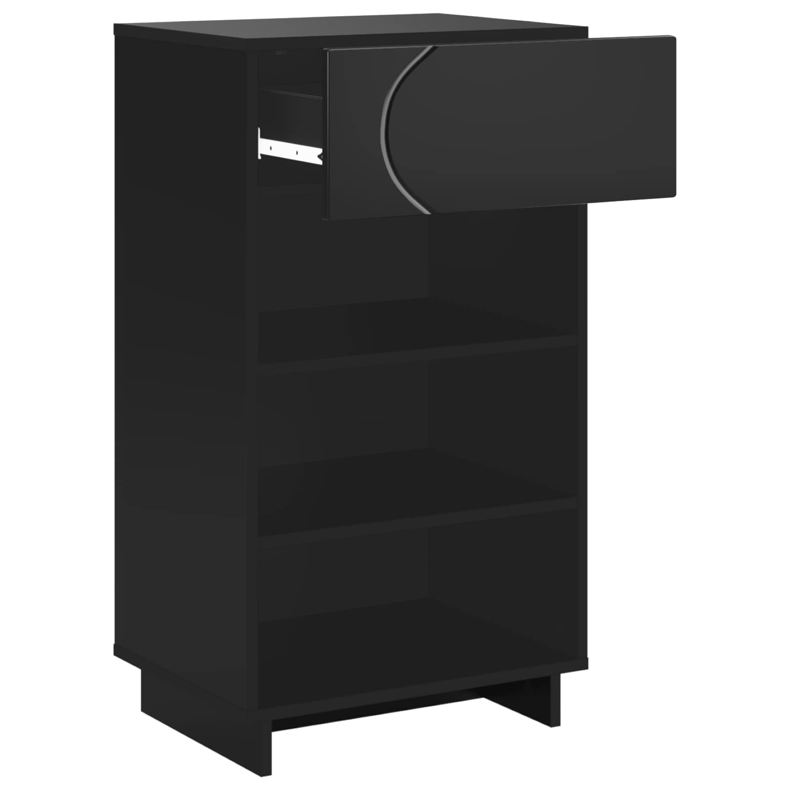 Schoenenkast 48 x 38 x 87,5 cm Bewerkt hout Zwart image 3