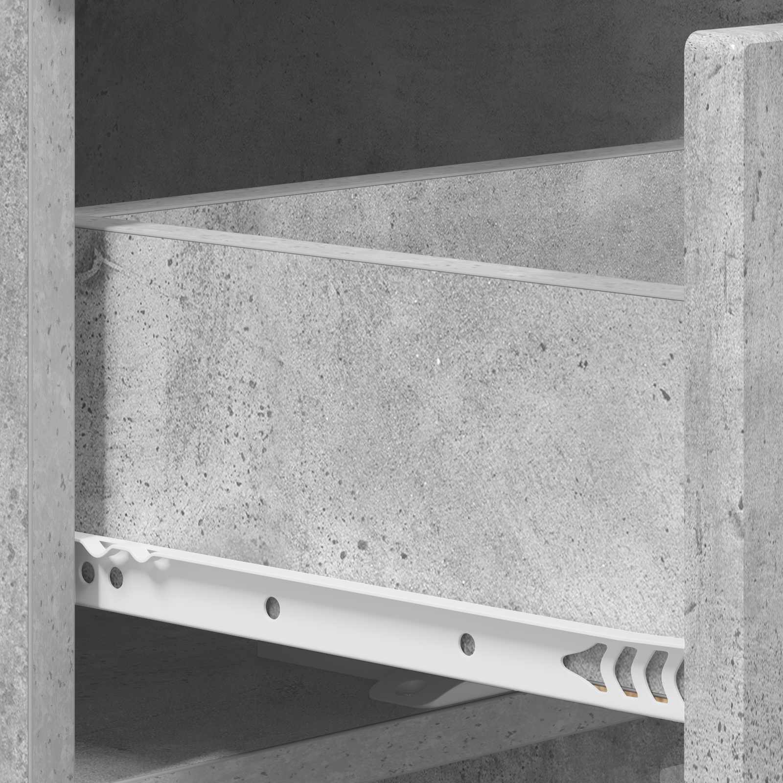 Schoenenkast 48 x 38 x 87,5 cm Bewerkt hout Betongrijs image 7