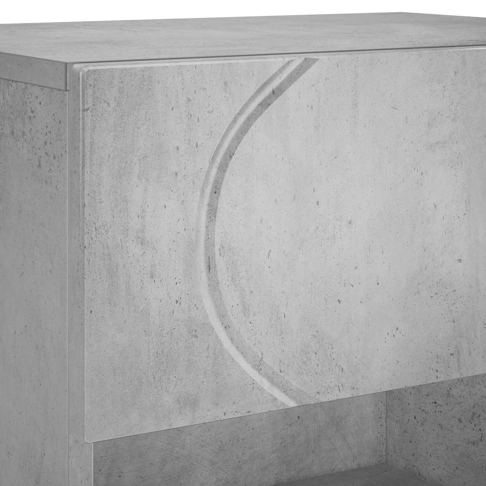 Schoenenkast 48 x 38 x 87,5 cm Bewerkt hout Betongrijs image 8