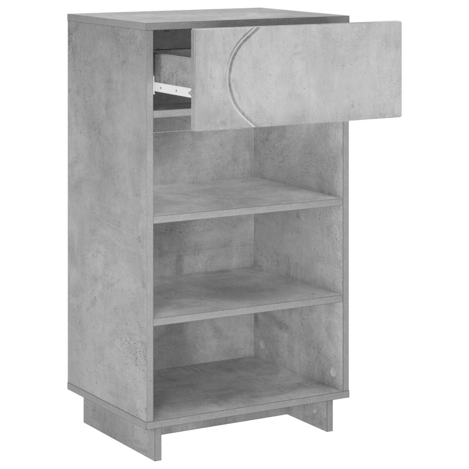 Schoenenkast 48 x 38 x 87,5 cm Bewerkt hout Betongrijs image 3
