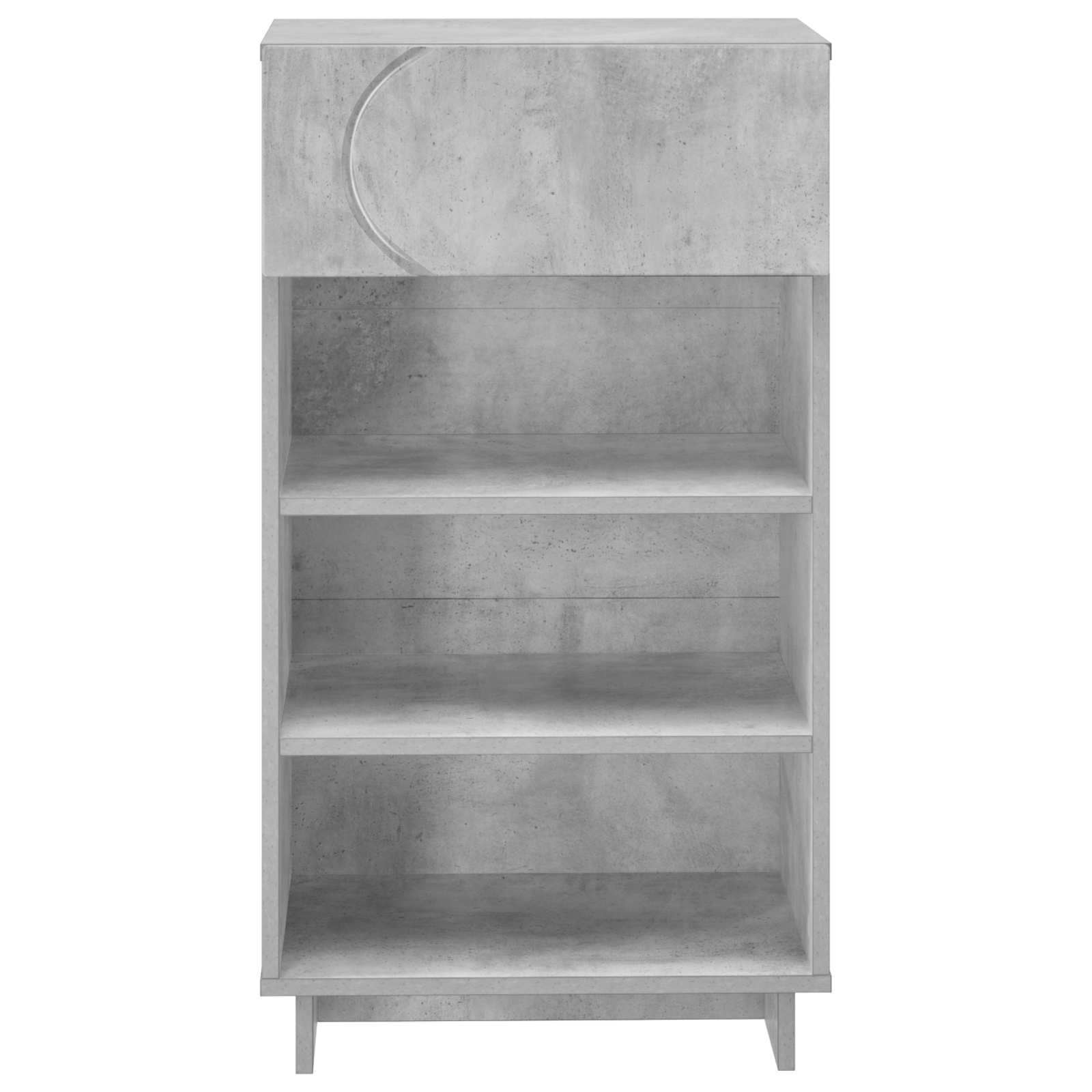 Schoenenkast 48 x 38 x 87,5 cm Bewerkt hout Betongrijs image 4
