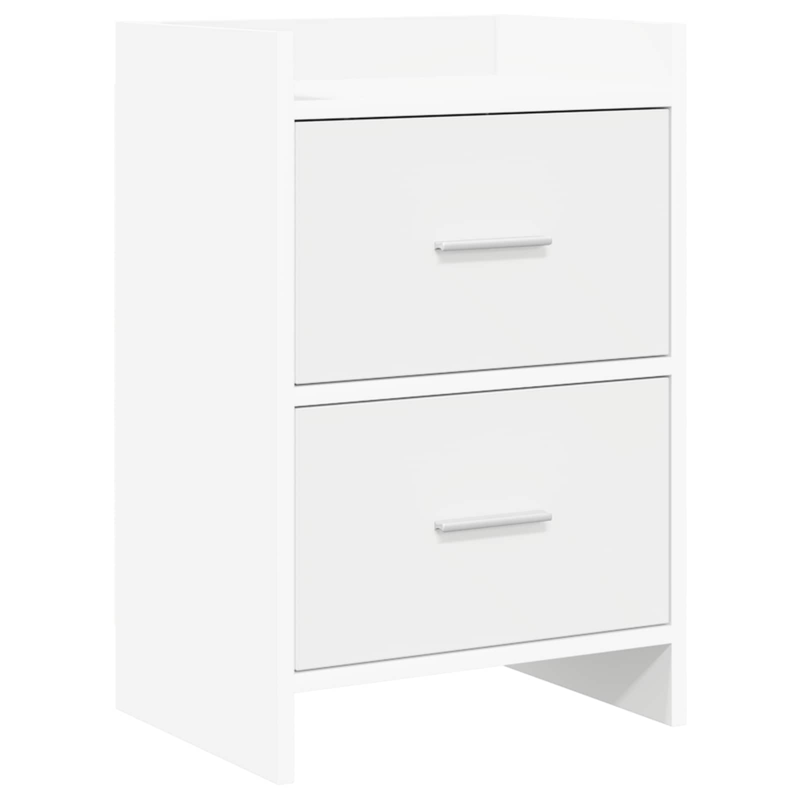 Κομοδίνα Λευκό 40 x 30 x 60 cm Επεξεργασμένο Ξύλο
