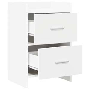Noční stolky 2 pcs Bílá 40 x 30 x 60 cm Kompozitní dřevo - obrázek 3