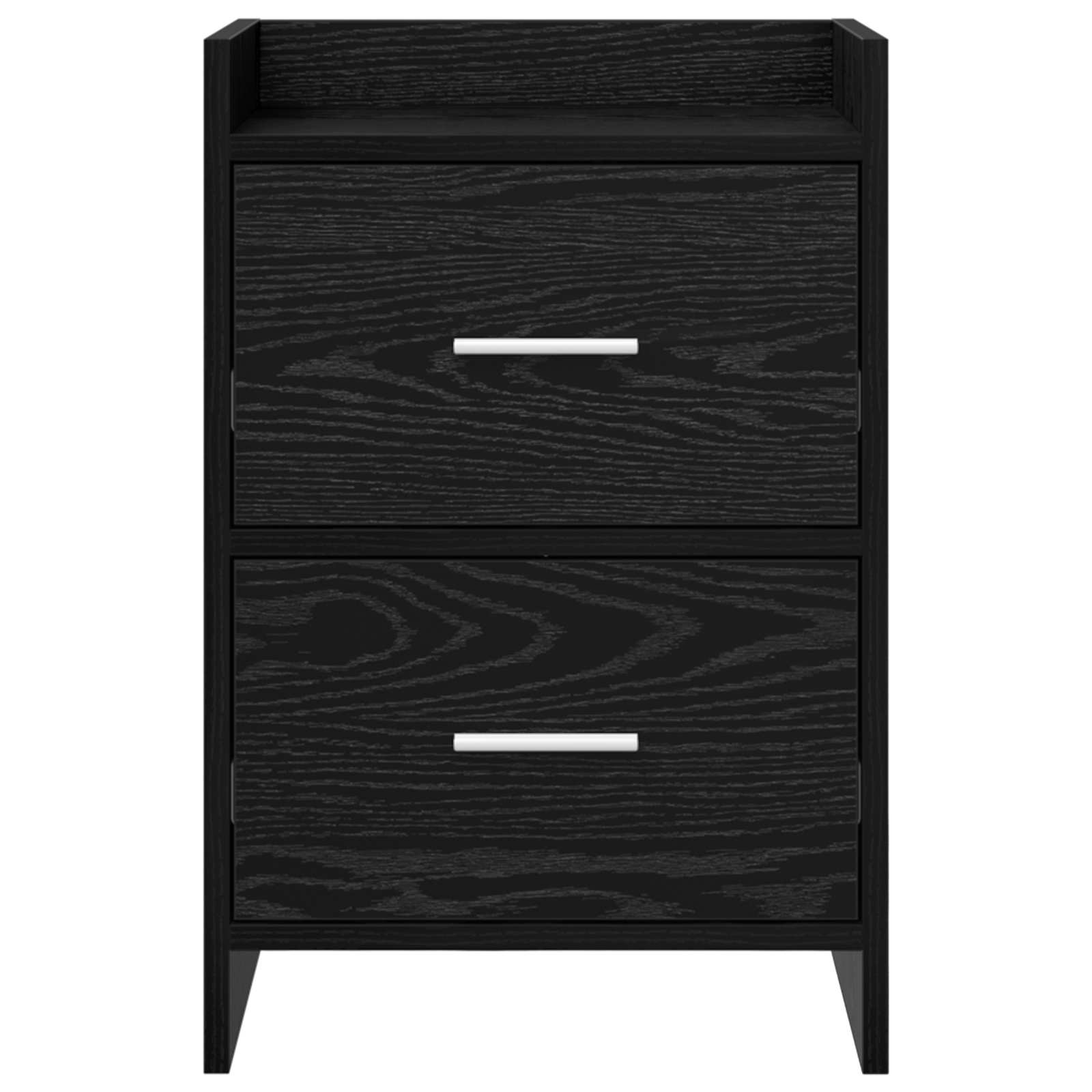 Κομοδίνα Μαύρη Δρυς 40 x 30 x 60 cm Επεξεργασμένο Ξύλο - Image 4