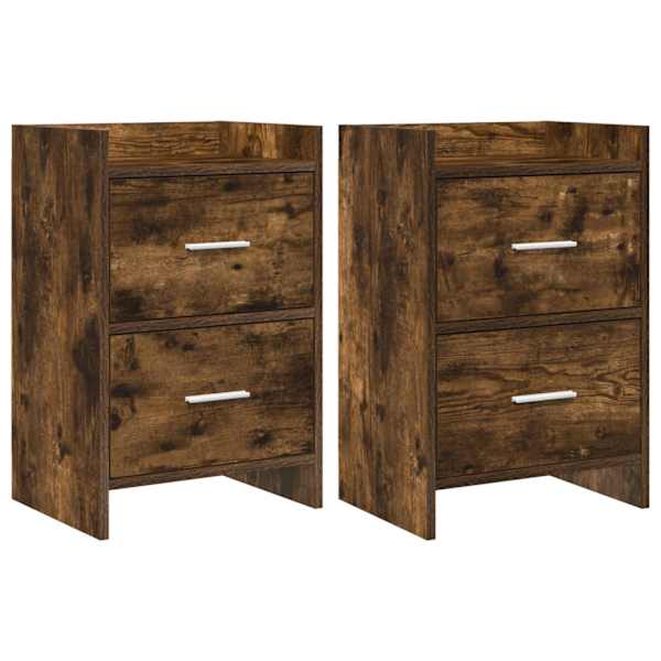 vidaXL &Ouml;&ouml;kapid 2 tk Suitsutatud tamm 40 x 30 x 60 cm Tehispuit