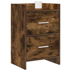 Noční stolky 2 pcs Kouřový dub 40 x 30 x 60 cm Kompozitní dřevo - obrázek 2