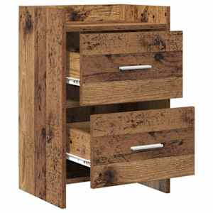 Noční stolky 2 pcs Staré dřevo 40 x 30 x 60 cm Kompozitní dřevo - obrázek 3
