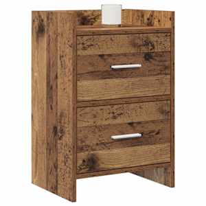 Noční stolky 2 pcs Staré dřevo 40 x 30 x 60 cm Kompozitní dřevo - obrázek 2
