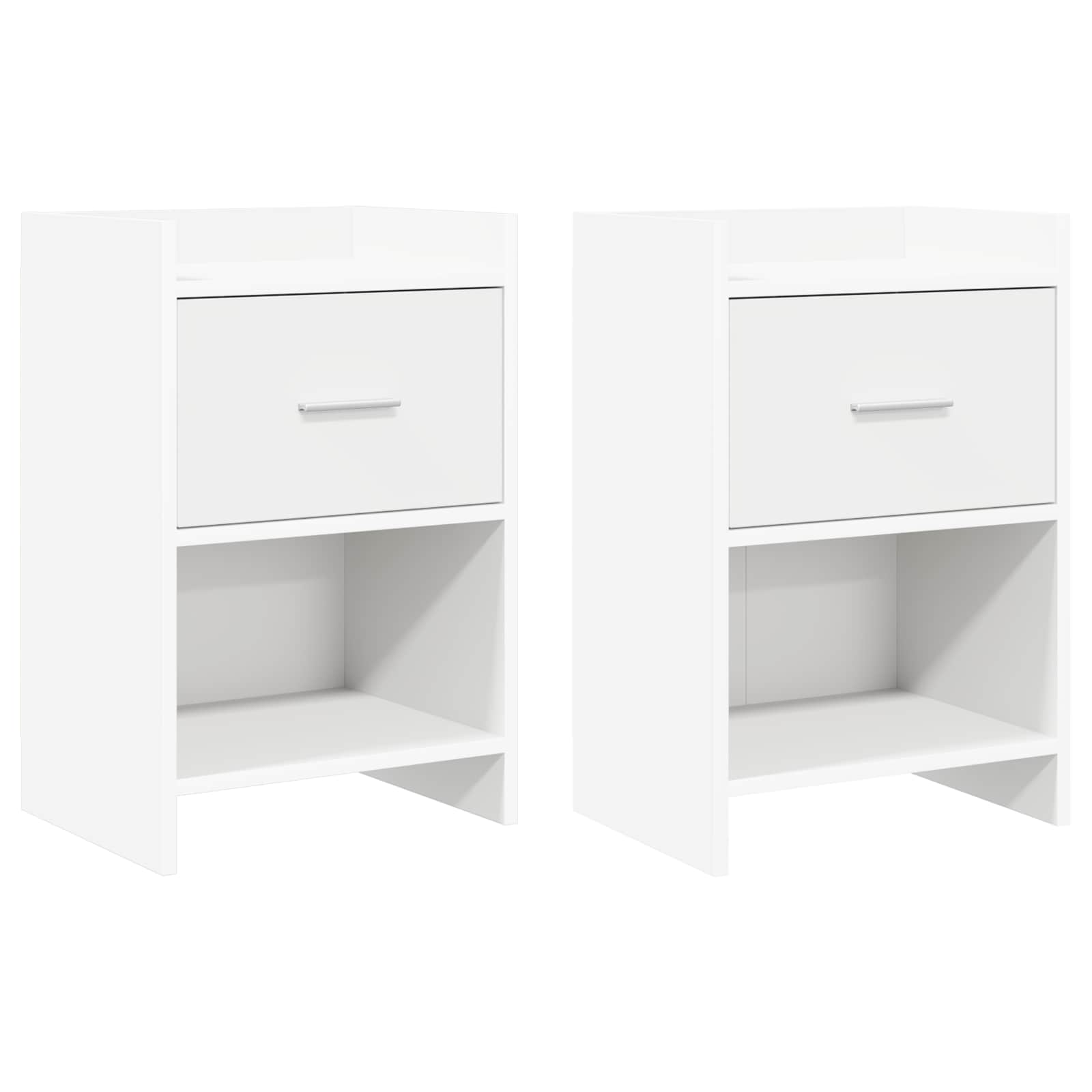 vidaXL Mese de noptieră 2 pcs Alb 40 x 30 x 60 cm Lemn prelucrat