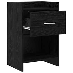 Noční stolky 2 pcs Černý dub 40 x 30 x 60 cm Kompozitní dřevo - obrázek 3