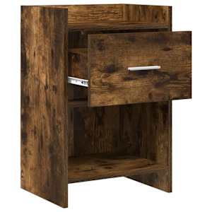 Noční stolky 2 pcs Kouřový dub 40 x 30 x 60 cm Kompozitní dřevo - obrázek 3