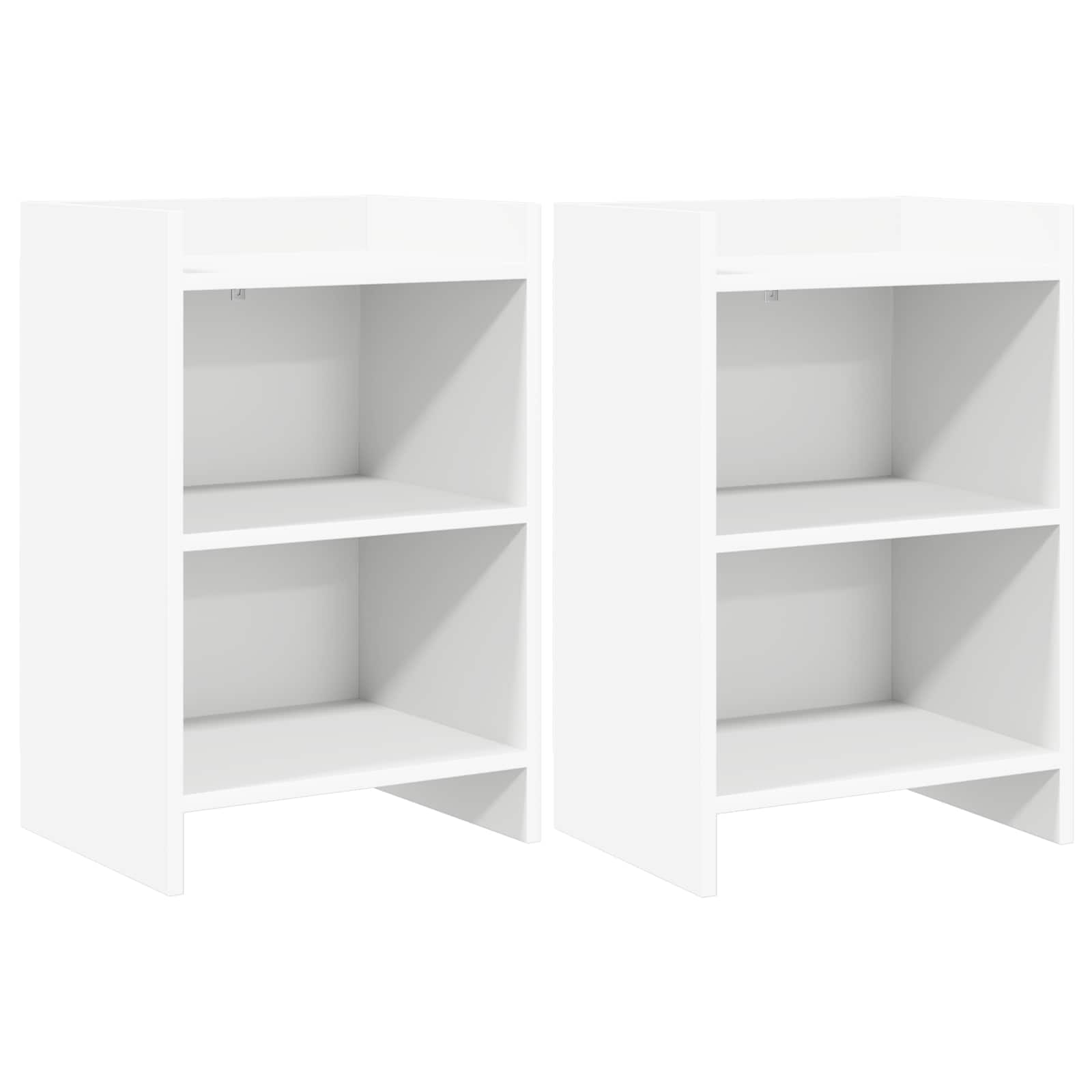 vidaXL Mese de noptieră 2 pcs Alb 40 x 30 x 60 cm Lemn prelucrat
