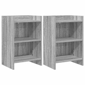 Noční stolky 2 pcs Šedý Sonoma 40 x 30 x 60 cm Kompozitní dřevo - obrázek 1