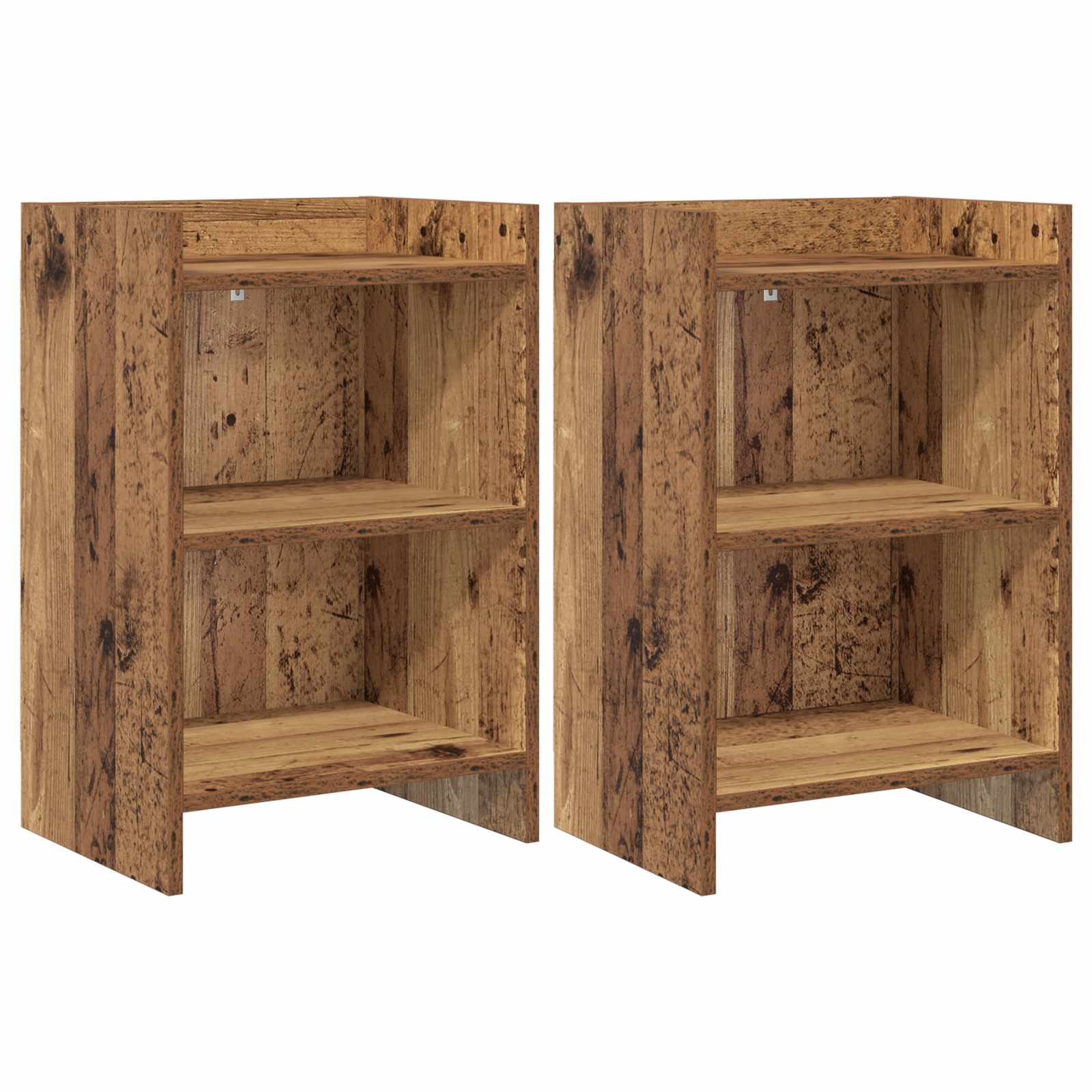 vidaXL Mese de noptieră 2 pcs Lemn vechi 40 x 30 x 60 cm