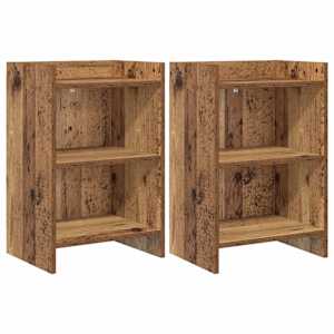 Noční stolky 2 pcs Staré dřevo 40 x 30 x 60 cm Kompozitní dřevo - obrázek 1