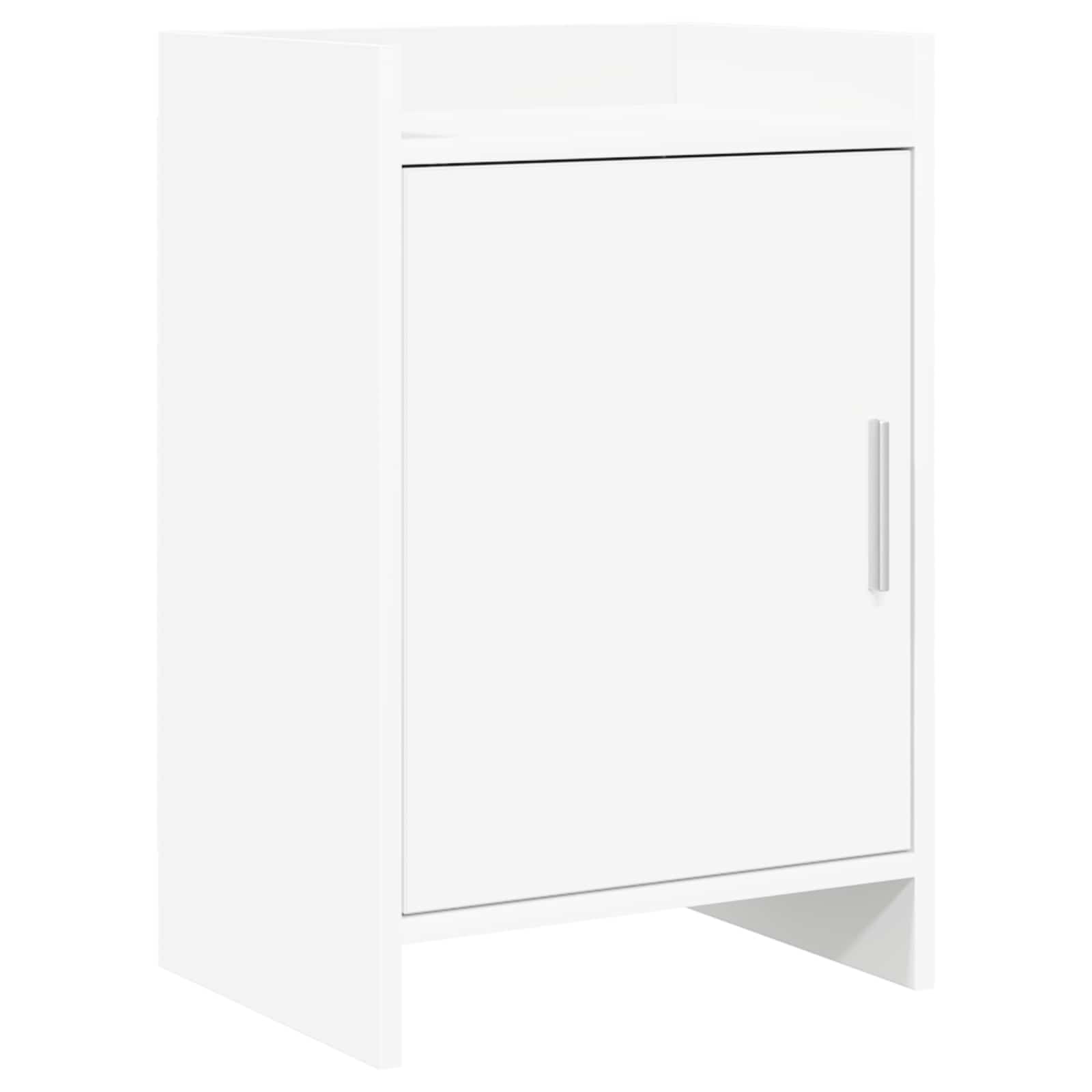 Κομοδίνα Λευκό 40 x 30 x 60 cm Επεξεργασμένο Ξύλο