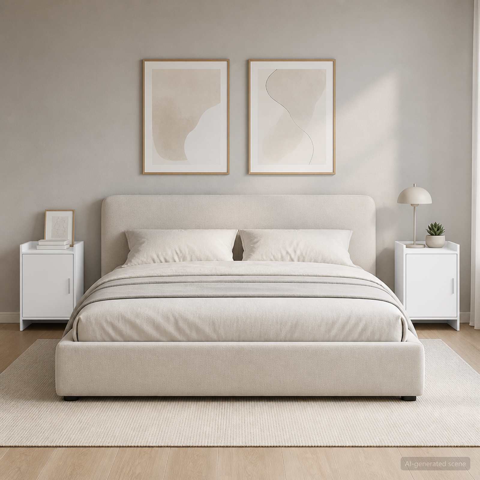 Κομοδίνα 2 τμχ. Λευκό 40 x 30 x 60 cm Επεξεργασμένο Ξύλο - Image 4