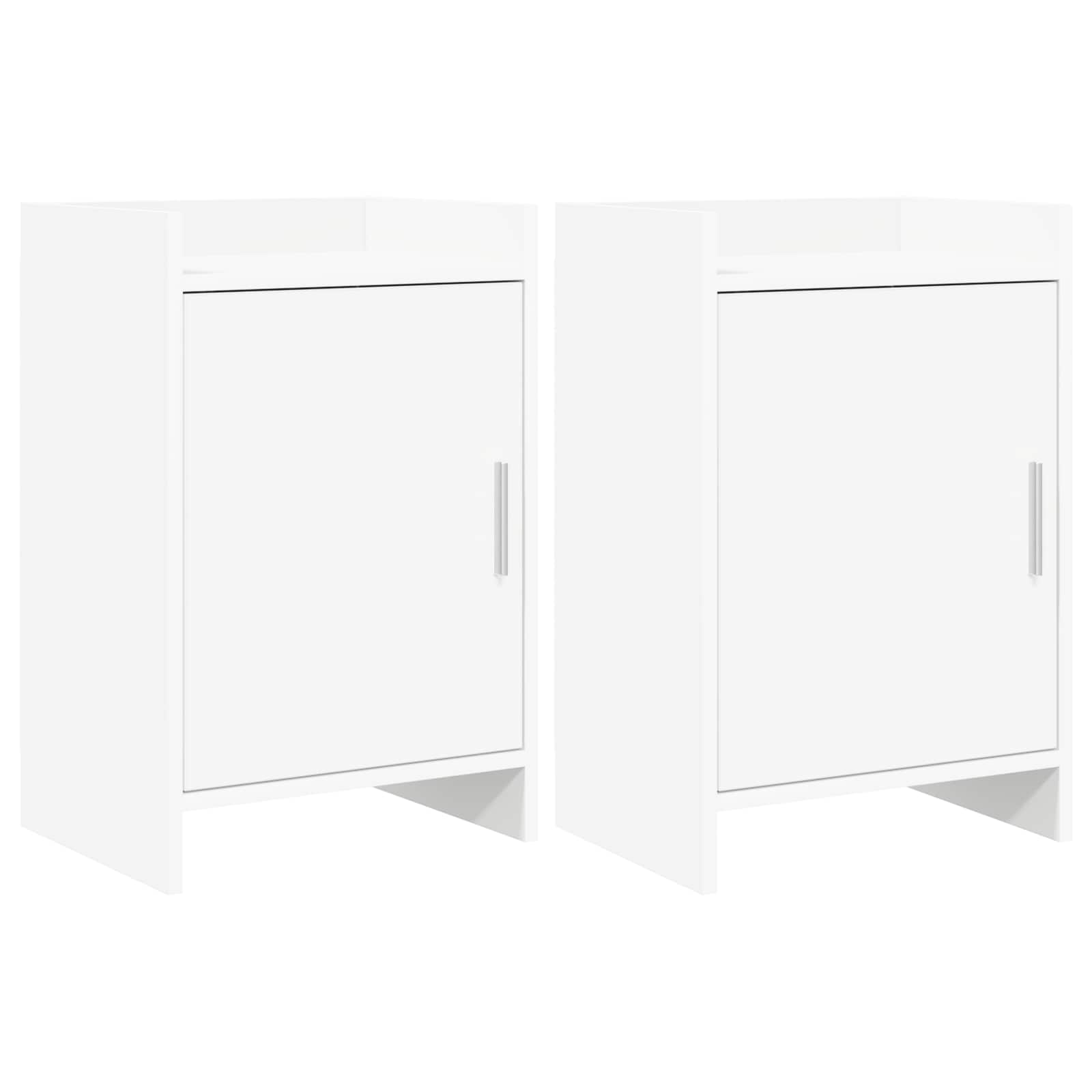 vidaXL Mese de noptieră 2 pcs Alb 40 x 30 x 60 cm Lemn prelucrat