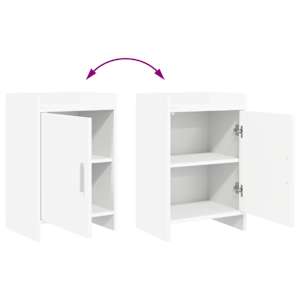 Noční stolky 2 pcs Bílá 40 x 30 x 60 cm Kompozitní dřevo - obrázek 7