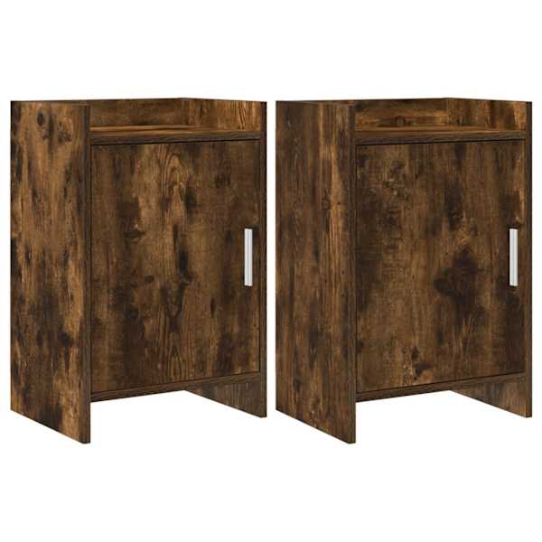 vidaXL &Ouml;&ouml;kapid 2 tk Suitsutatud tamm 40 x 30 x 60 cm Tehispuit