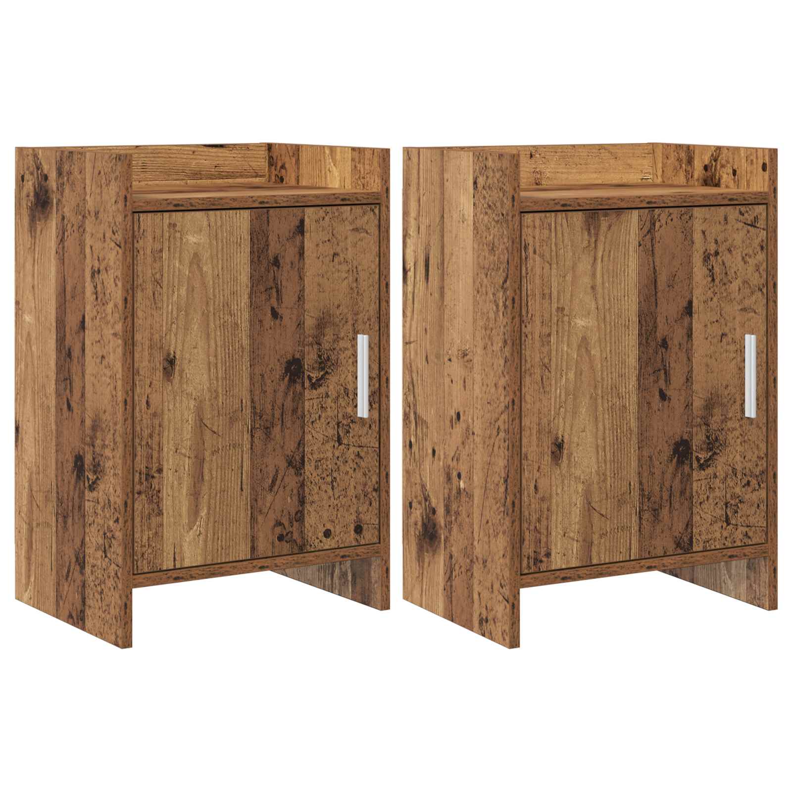vidaXL Mese de noptieră 2 pcs Lemn vechi 40 x 30 x 60 cm