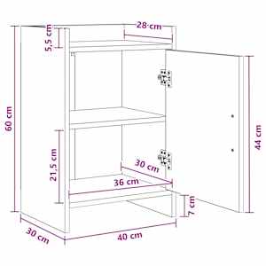 Noční stolky 2 pcs Staré dřevo 40 x 30 x 60 cm Kompozitní dřevo - obrázek 8