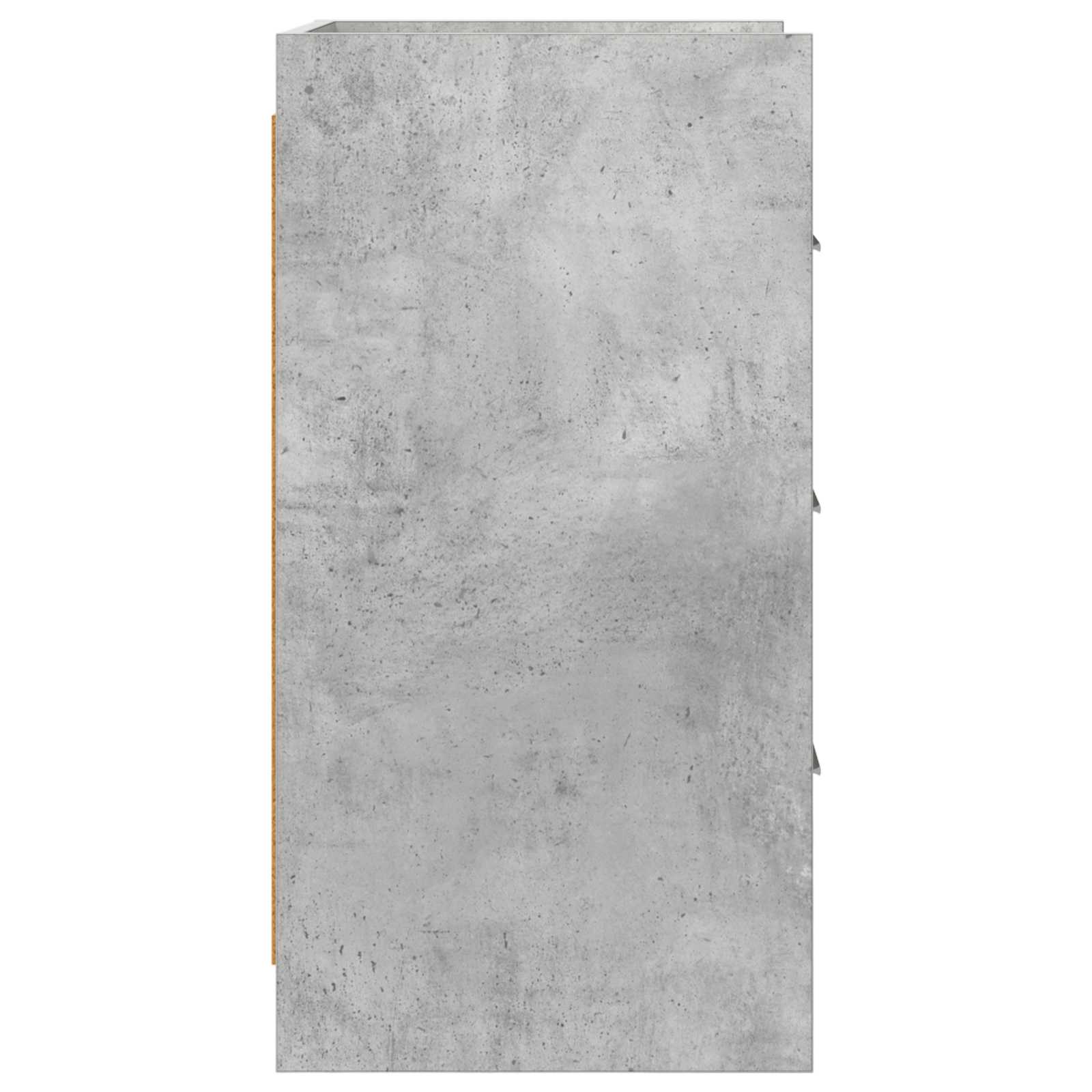 Κομοδίνα Γκρι Σκυροδέματος 40 x 36 x 70 εκ. Επεξεργασμένο Ξύλο - Image 5