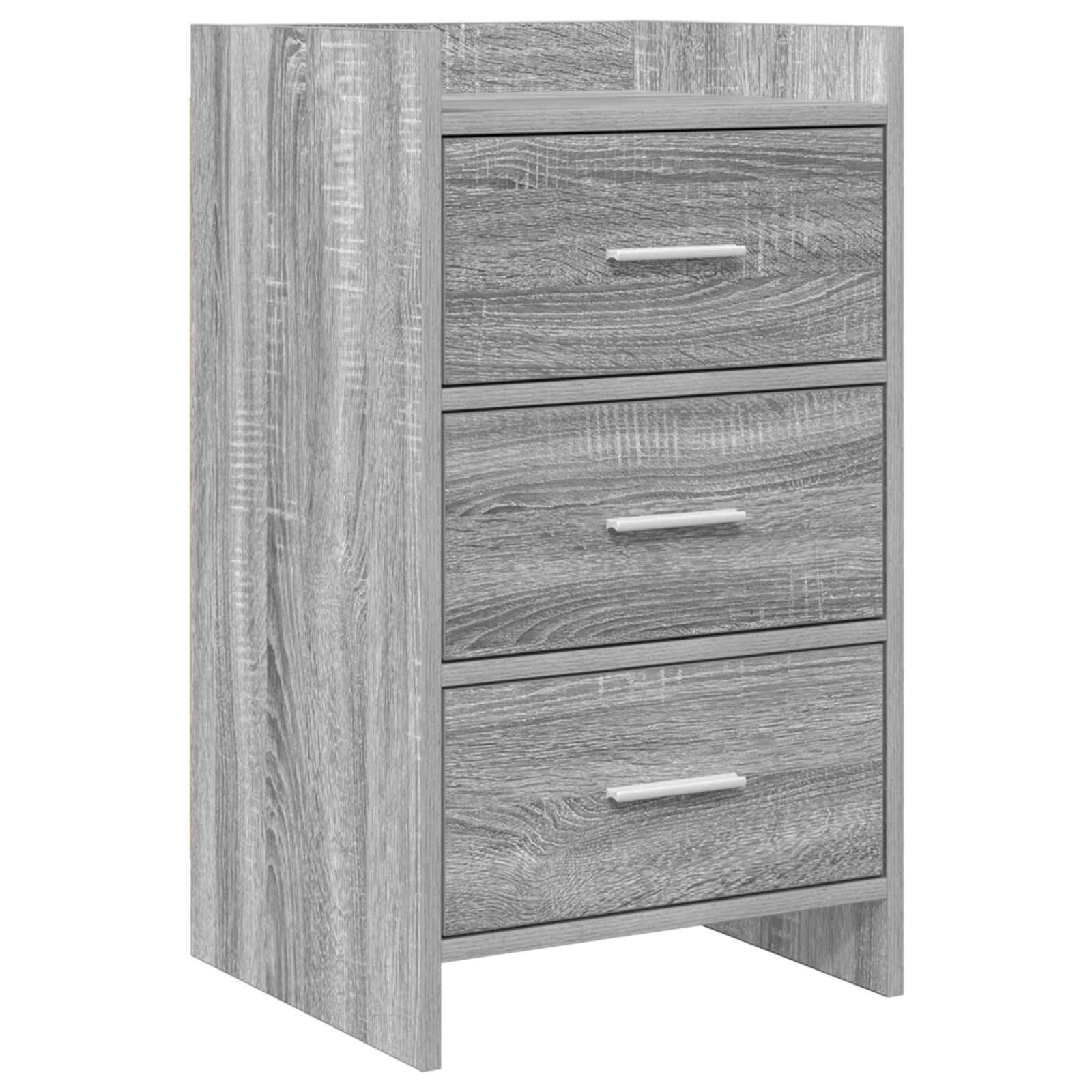 Κομοδίνα Γκρι Sonoma 40 x 36 x 70 εκ. Επεξεργασμένο Ξύλο