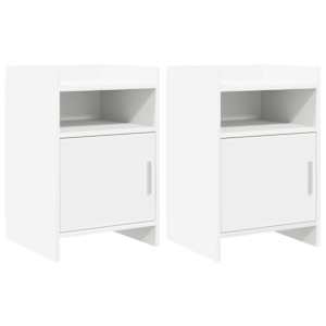 Noční stolky 2 pcs Bílá 40 x 36 x 60 cm Kompozitní dřevo