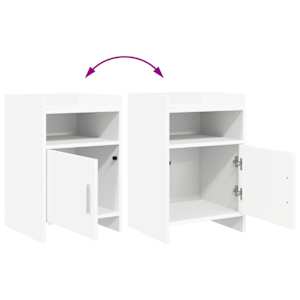 Noční stolky 2 pcs Bílá 40 x 36 x 60 cm Kompozitní dřevo - obrázek 9