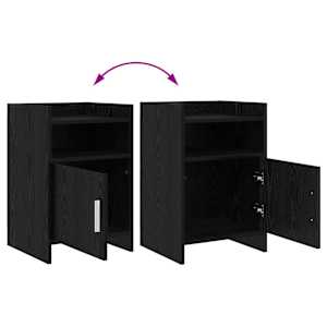 Noční stolky 2 pcs Černý dub 40 x 36 x 60 cm Kompozitní dřevo - obrázek 9