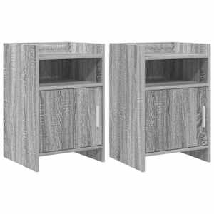 Noční stolky 2 pcs Šedý Sonoma 40 x 36 x 60 cm Kompozitní dřevo - obrázek 1