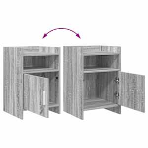 Noční stolky 2 pcs Šedý Sonoma 40 x 36 x 60 cm Kompozitní dřevo - obrázek 9