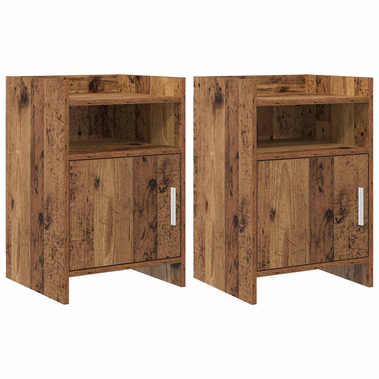 vidaXL Mese de noptieră 2 pcs Lemn vechi 40 x 36 x 60 cm